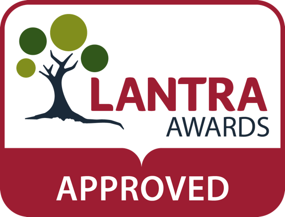 Logo from Lantra Awards that says Protec Training is an approved training provider